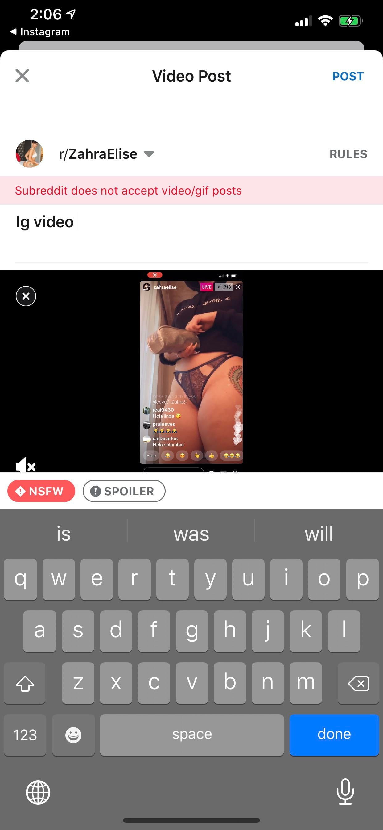 No videos allowed