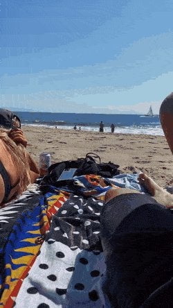 PAWG Butt plug on the beach