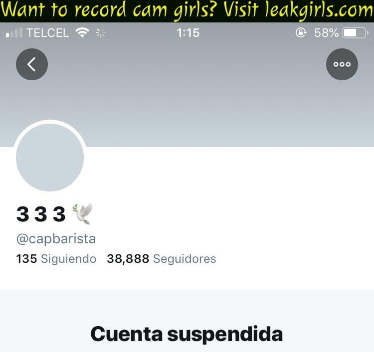 Capbarista why was your twitter account suspended PAWG