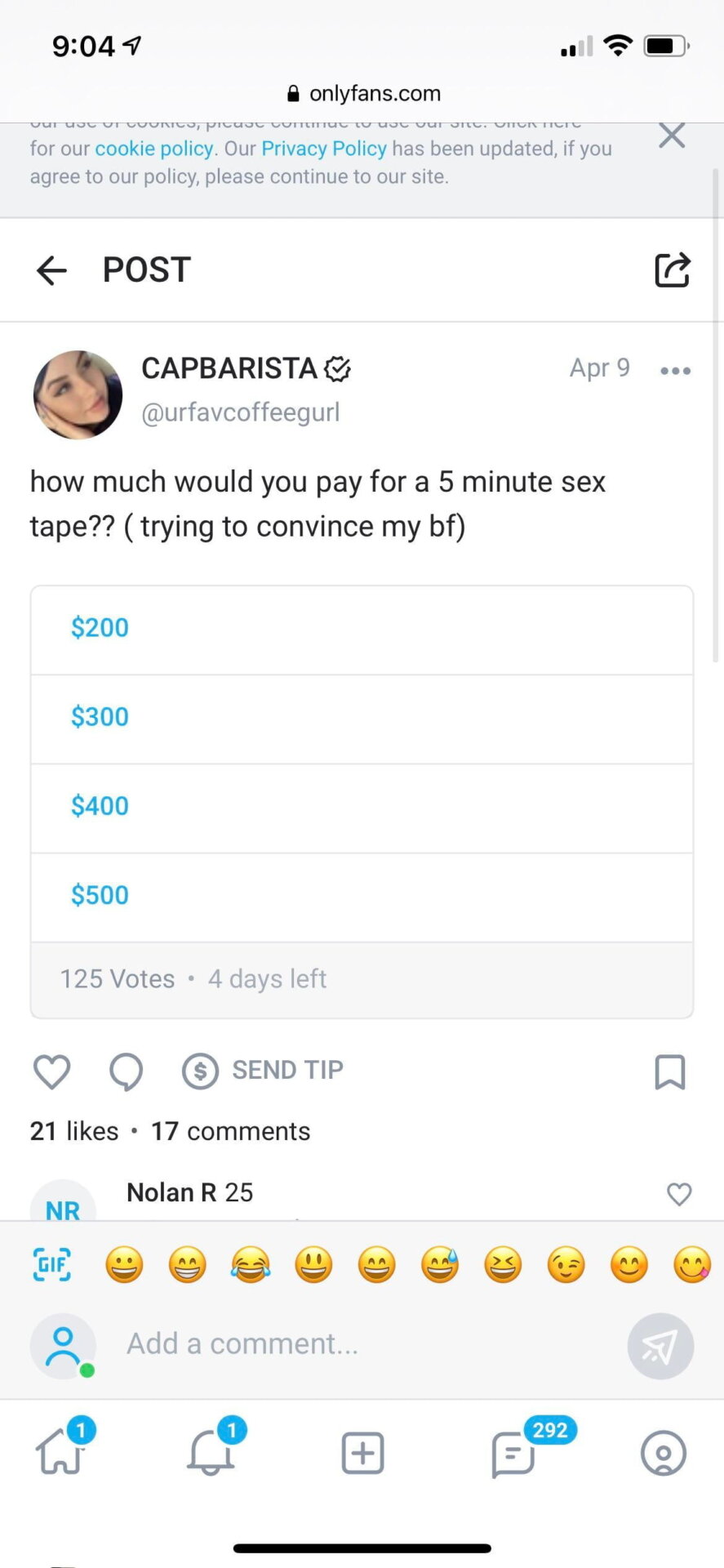 Capbarista Shes drunk PAWG