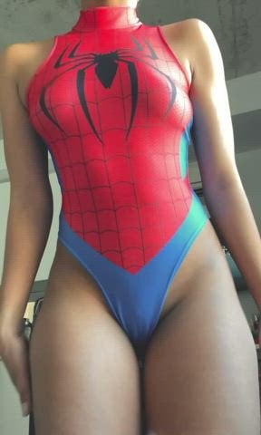 Spiderwoman got a package to carry behind her
