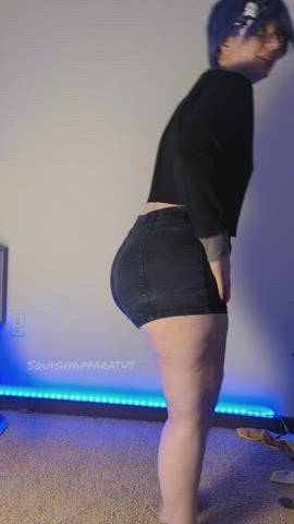 PAWG Theres a lot of booty stuffed in these shorts