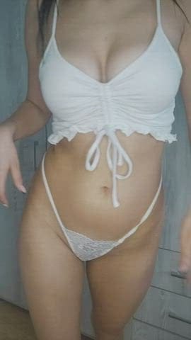 Rip my panties off with your teeth Thick White