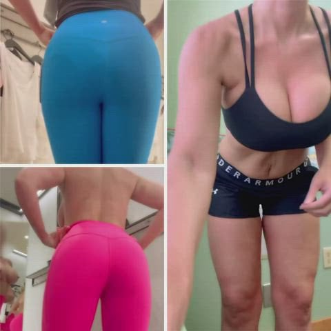 Ass Big Ass Dressing Room Leggings Yoga Pants Porn GIF