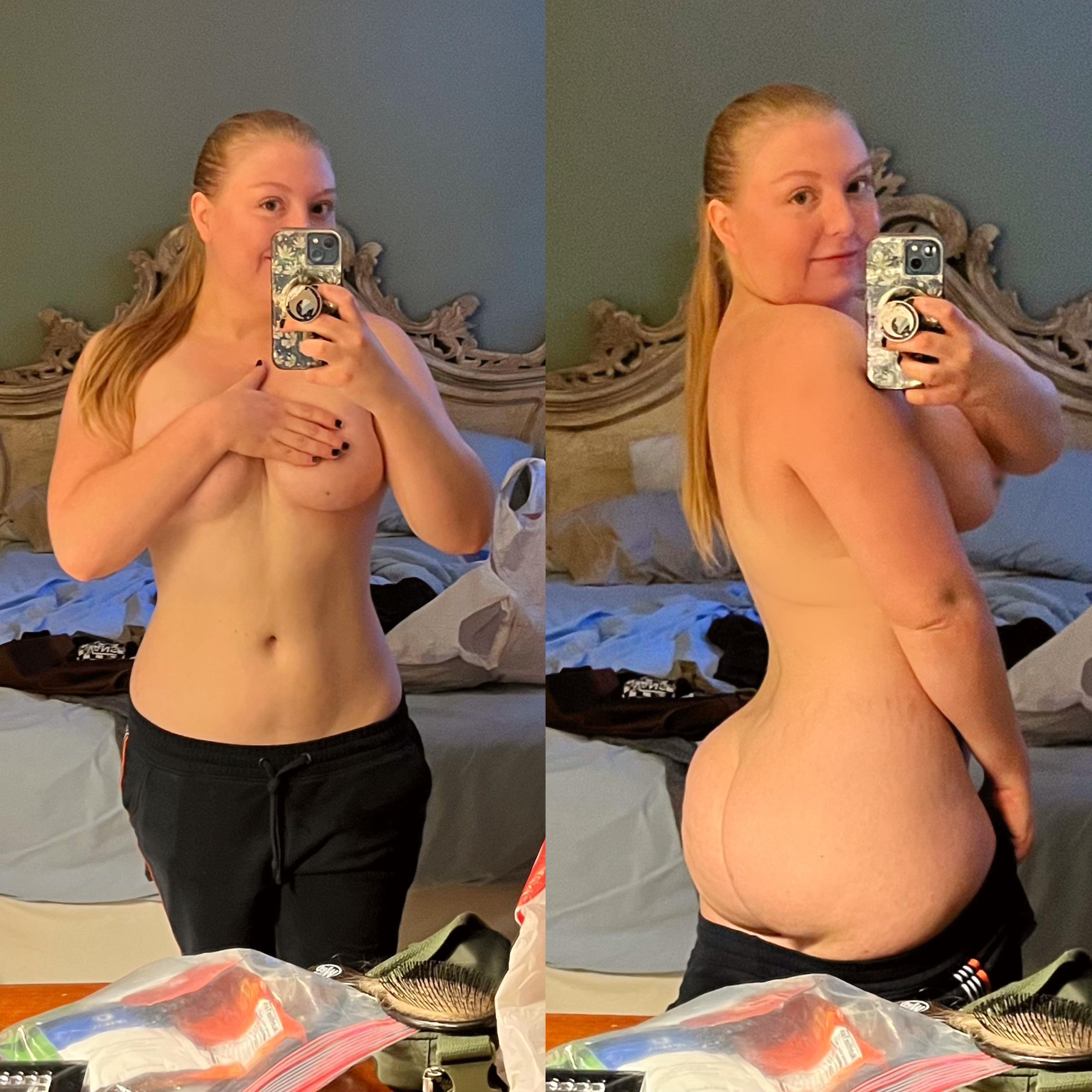 PAWG Morning sex with a slim thick blonde yay or