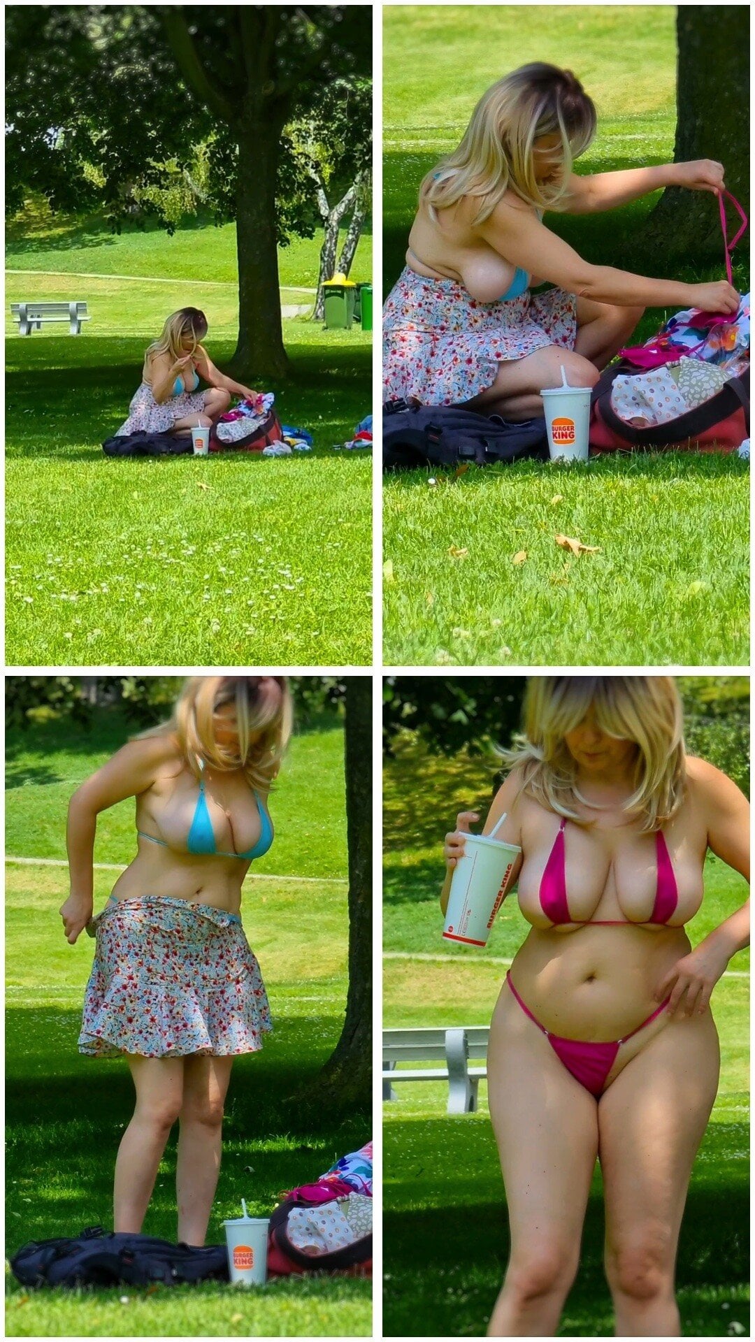 Thicker Met my no1 voyeur fan at the park