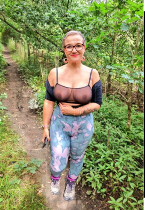 Absolutely love hiking in my see through bra x 42 UK cougar