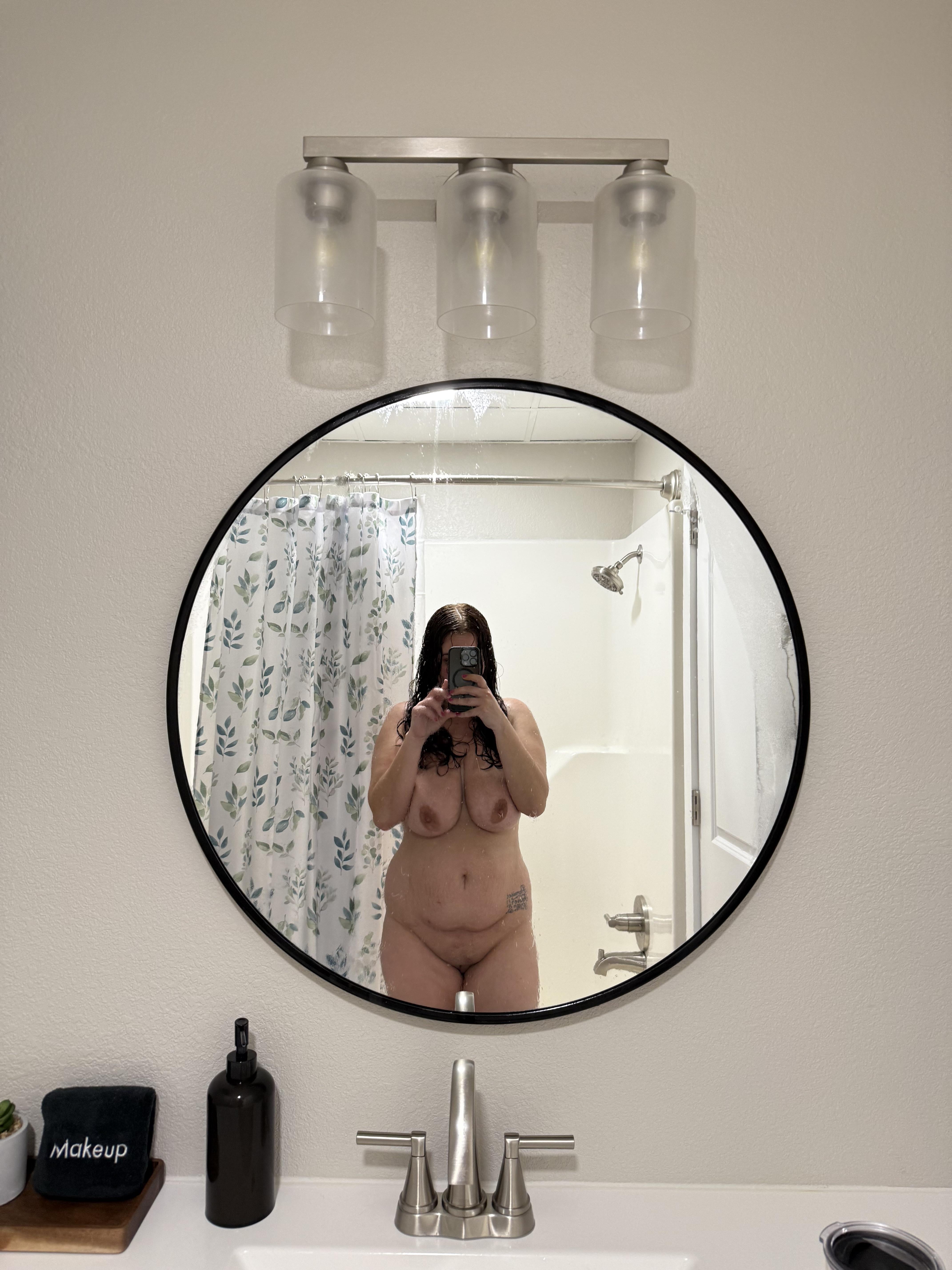 Mirror views always capture the thickness just right Thick