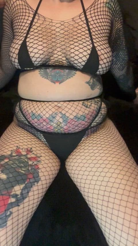 My thick goth body in fishnets is delicious Thick