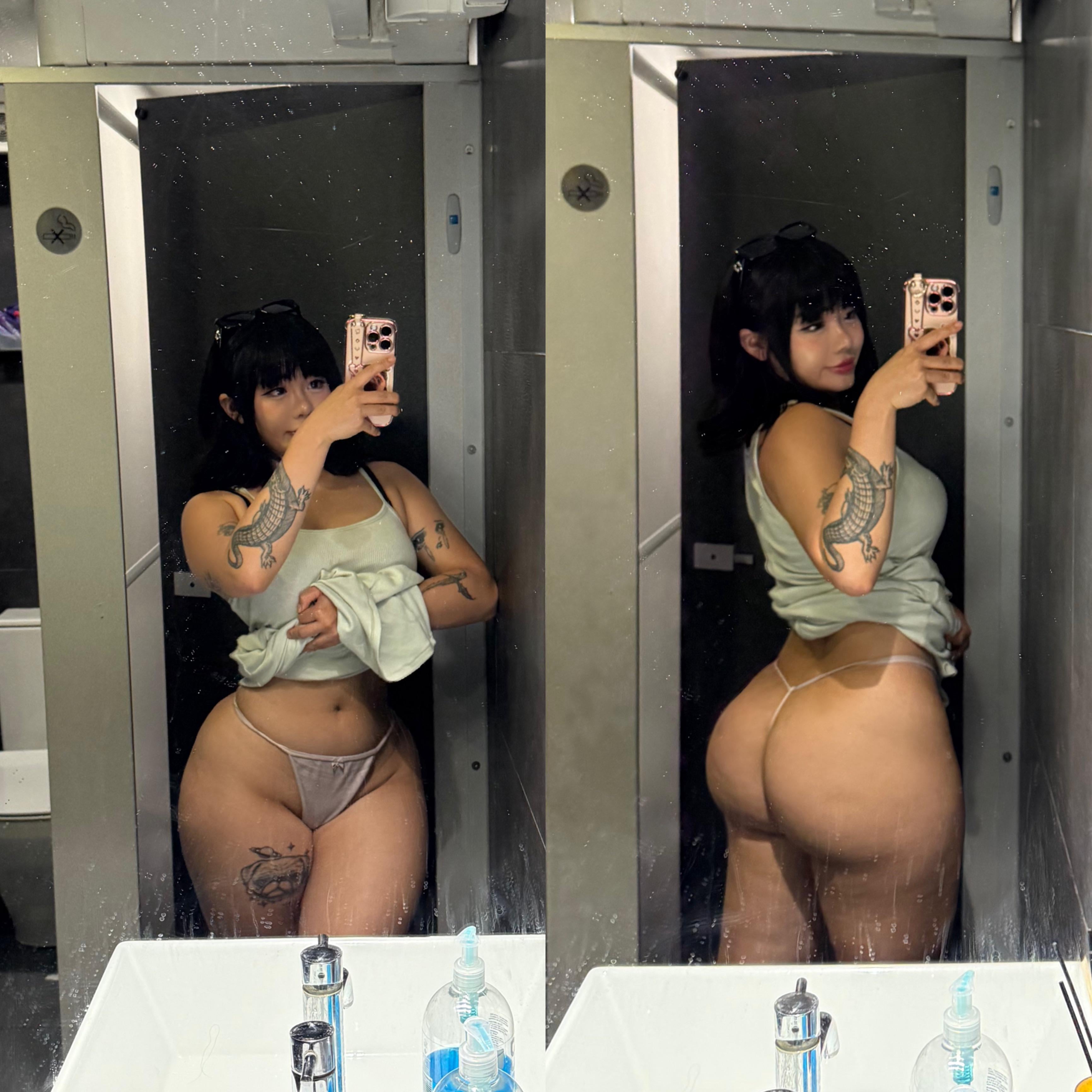 52 rice cakes in dirty bathroom