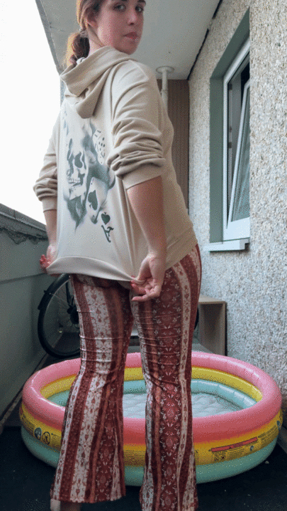 real thickness shows in flare pants