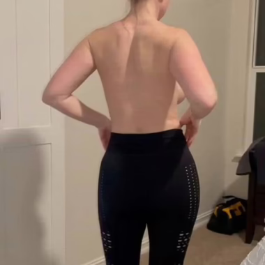 Yoga pants hug me right but nothing beats my ass bare