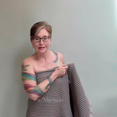 Towel just couldn't handle this phat milf ass