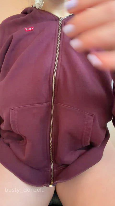 Thicker I absolutely dont wear a bra under a hoodie
