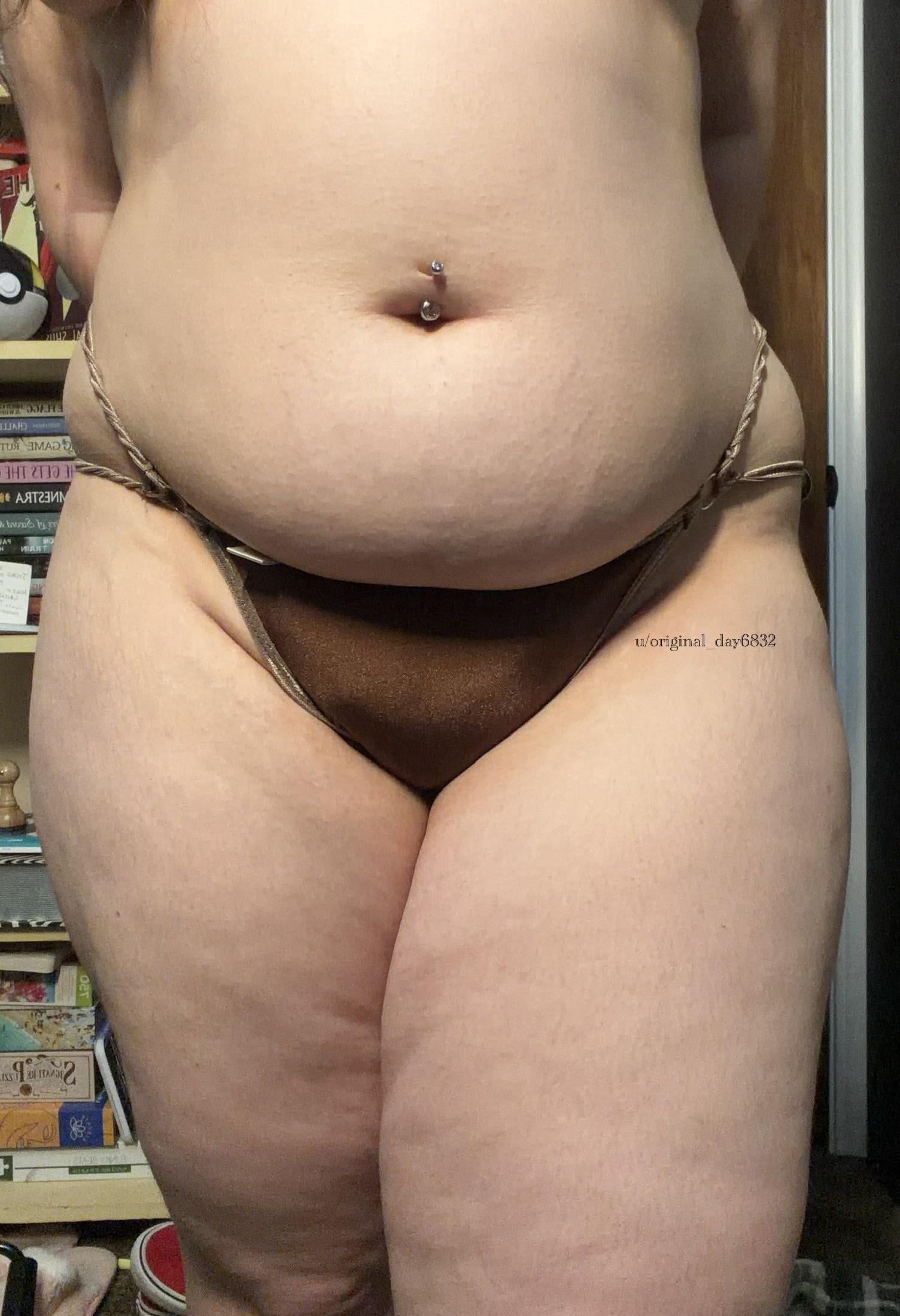 Thicker Thick thighs love handles and a squishy belly for