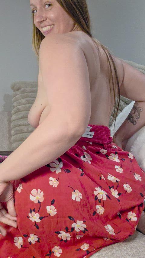 Smuggling all this cake under my dress Thick White